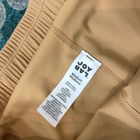 JoyLab Flowy Tan Athletic Shorts Spandex Biker Lined Target Active Skort Style - Picture 4 of 12